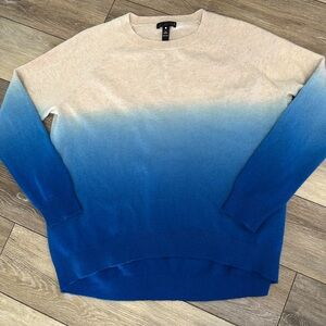 Aqua Ombre Cream and Blue Sweater